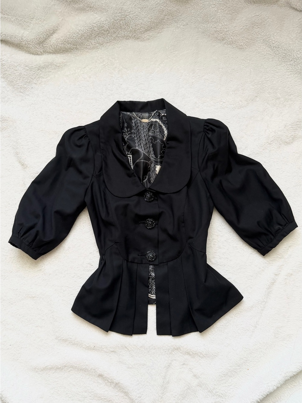 Coquette Vintage 90s TMG peplum mini blazer